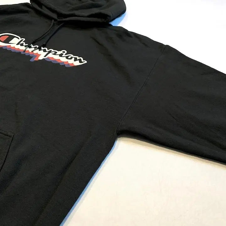 90s Vintage Champion Hoodie Black Oversized XXL