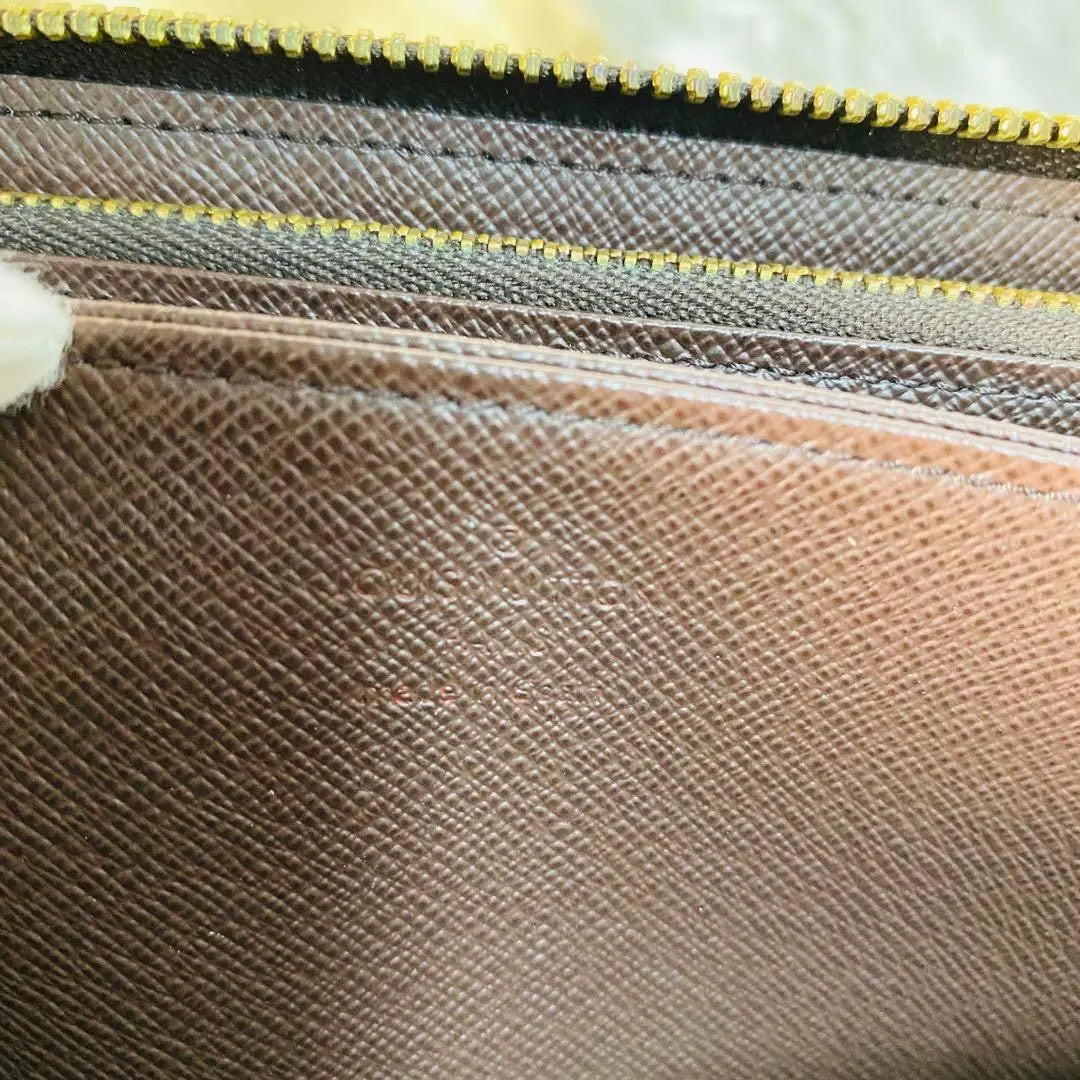 [Good condition] Louis Vuitton Damier Round Zipper Long Wallet Zippy Wallet