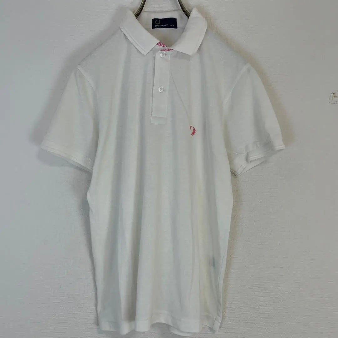 ◇Fred Perry [S] Short Sleeve Polo Shirt Embroidered Logo 100% Cotton Sports Casual