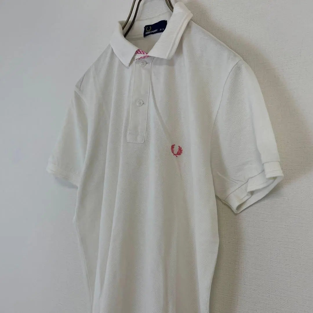 ◇Fred Perry [S] Short Sleeve Polo Shirt Embroidered Logo 100% Cotton Sports Casual