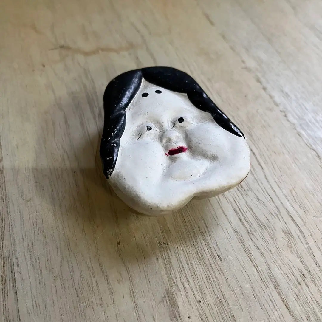 [Antique] Showa Retro Ornament Otafuku-san Shunga Pussy Lucky Charm Object