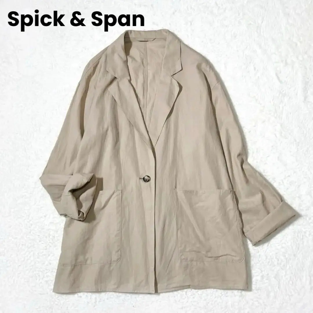 Spick and Span Sheer Cotton Twill Loose Jacket 24SS Beige