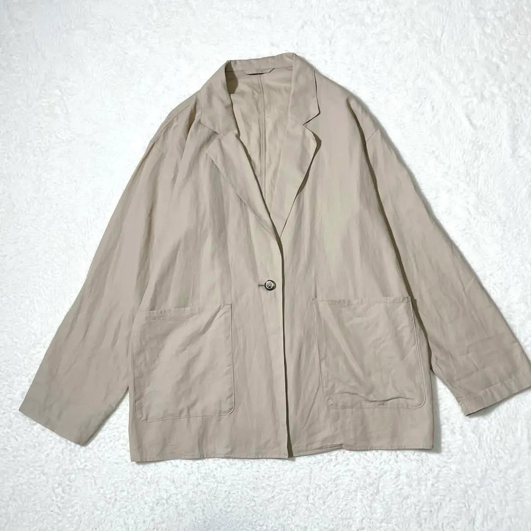 Spick and Span Sheer Cotton Twill Loose Jacket 24SS Beige