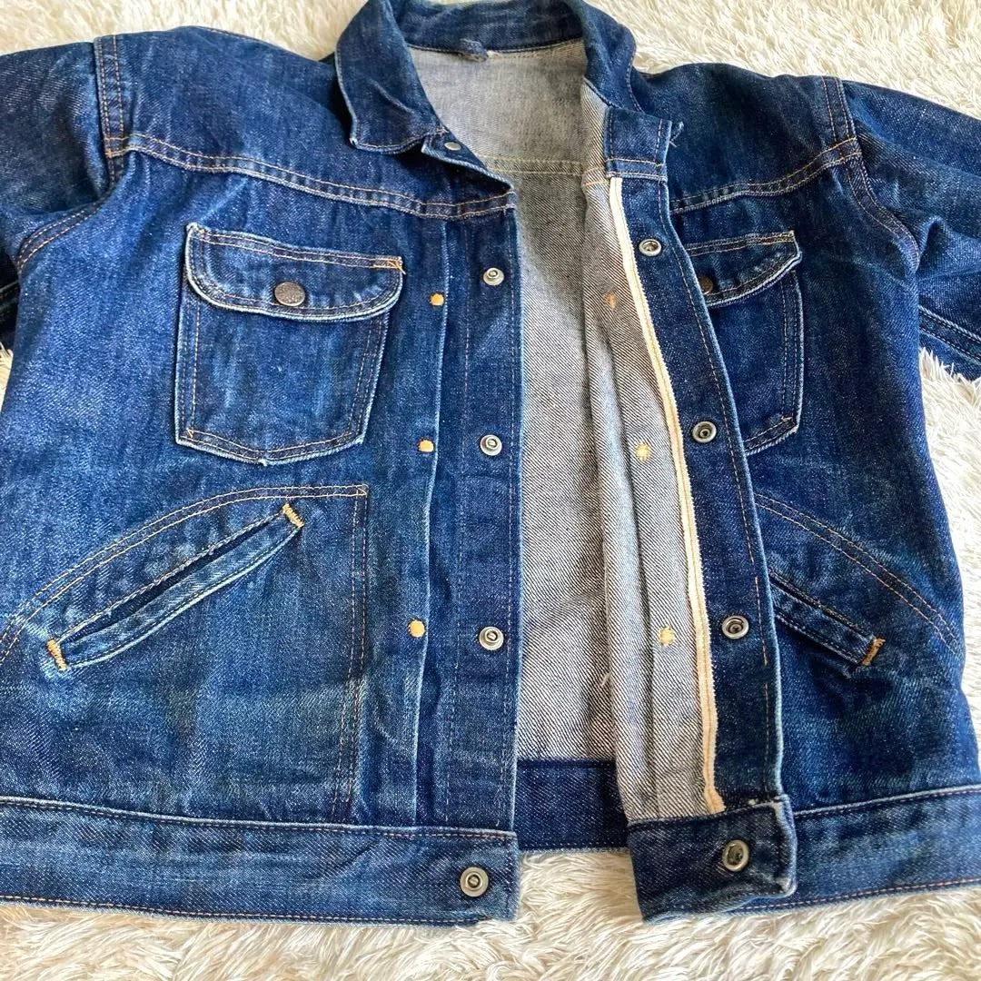 [✨ Rare] Store brand denim jacket vintage dark blue | 【✨希少】ストアブランド デニムジャケット ヴィンテージ 濃紺