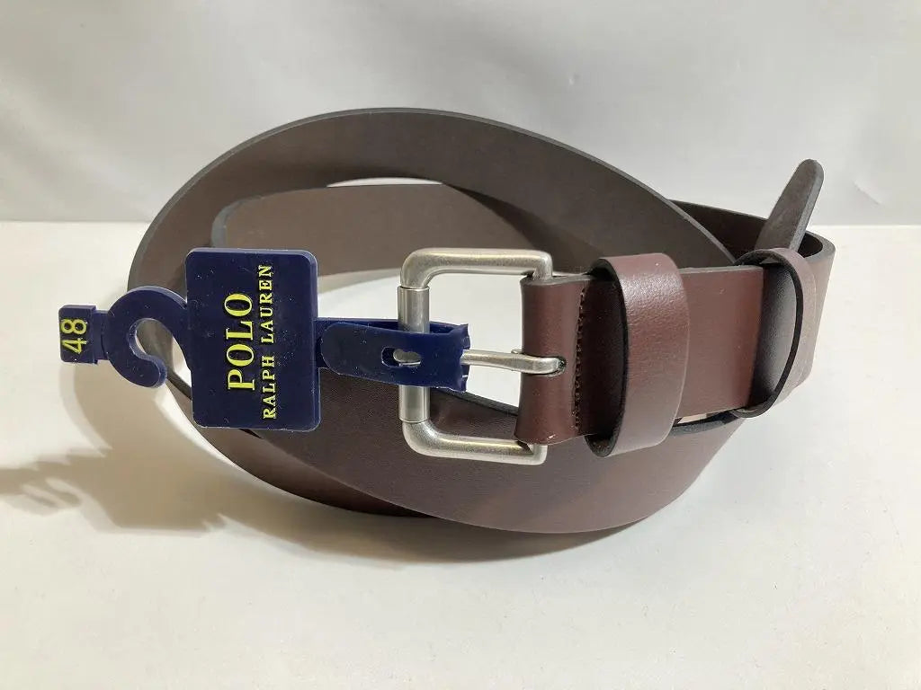 New Polo Ralph Lauren Belt Leather Brown Size 48