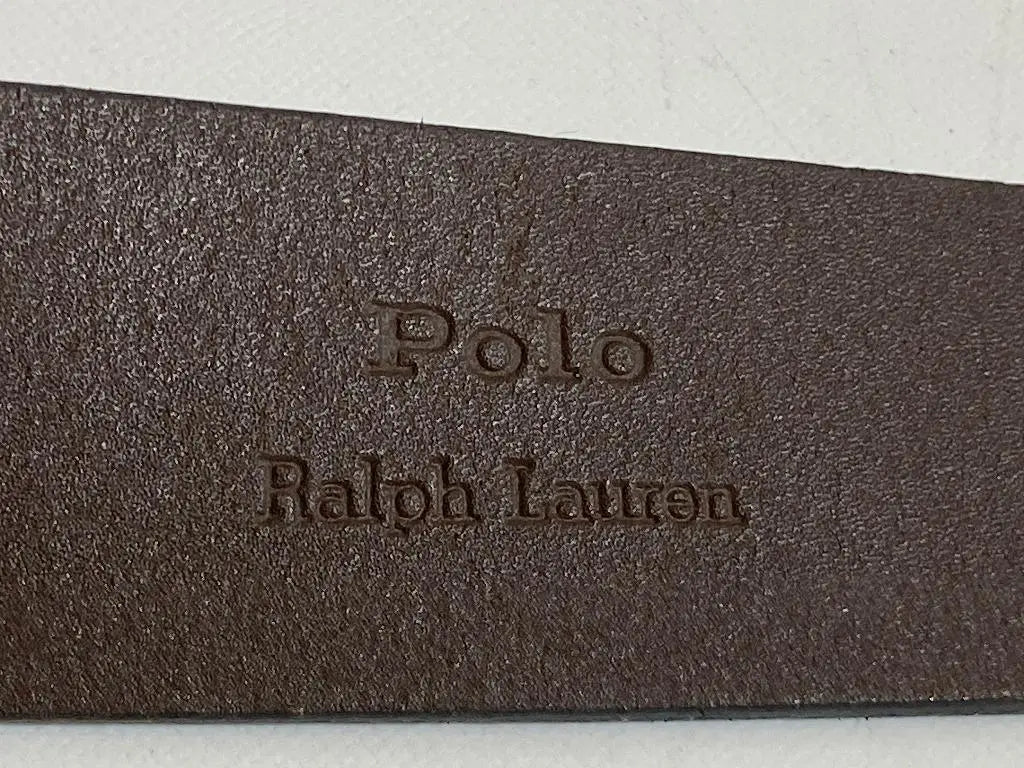 New Polo Ralph Lauren Belt Leather Brown Size 48