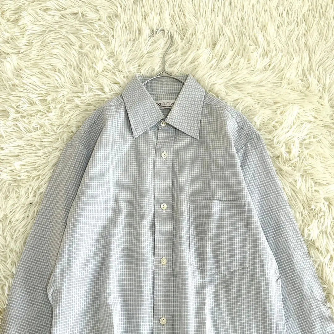 《EXECUTIVE》 CHOYA (38) Block check shirt cotton poly