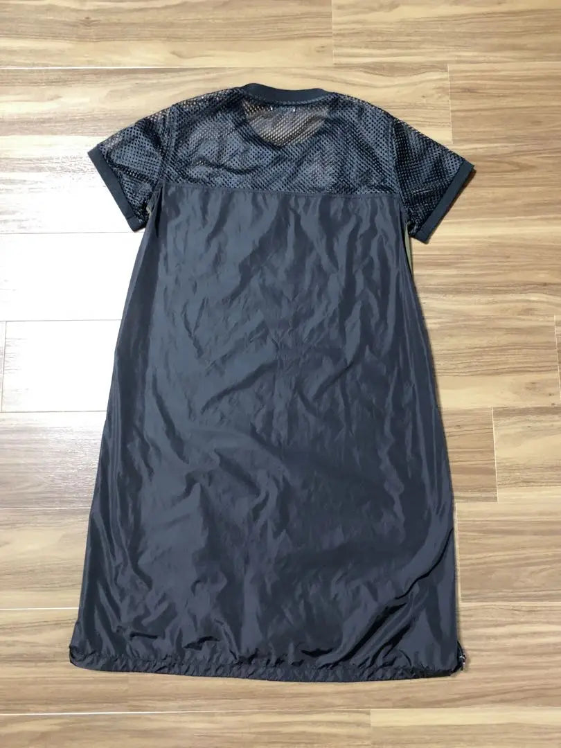 Moncler Big Logo Patch Mesh Switch Dress S Size