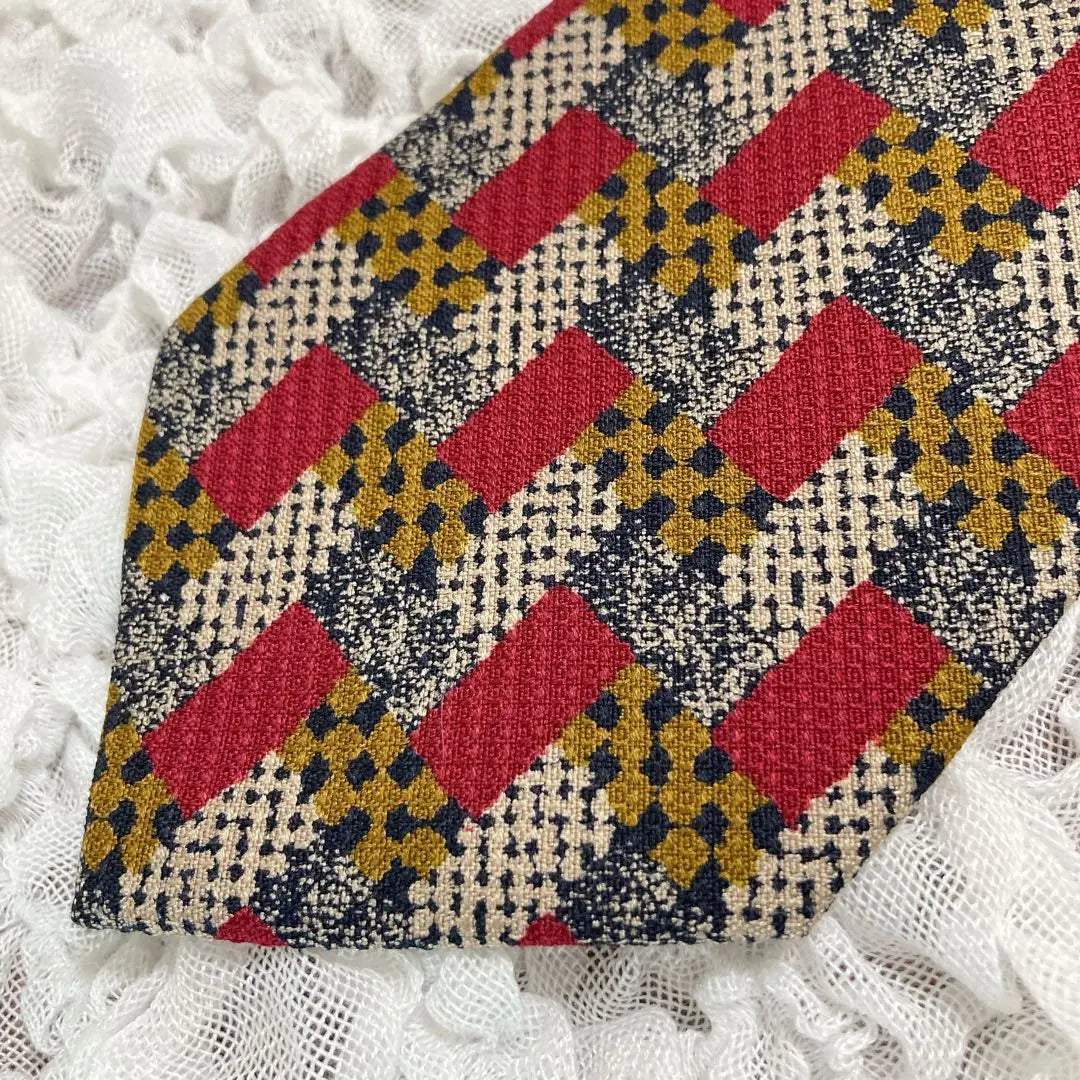 [Buen estado] PAUL SMITH Corbata Paul Smith con estampado integral, roja, llamativa y única