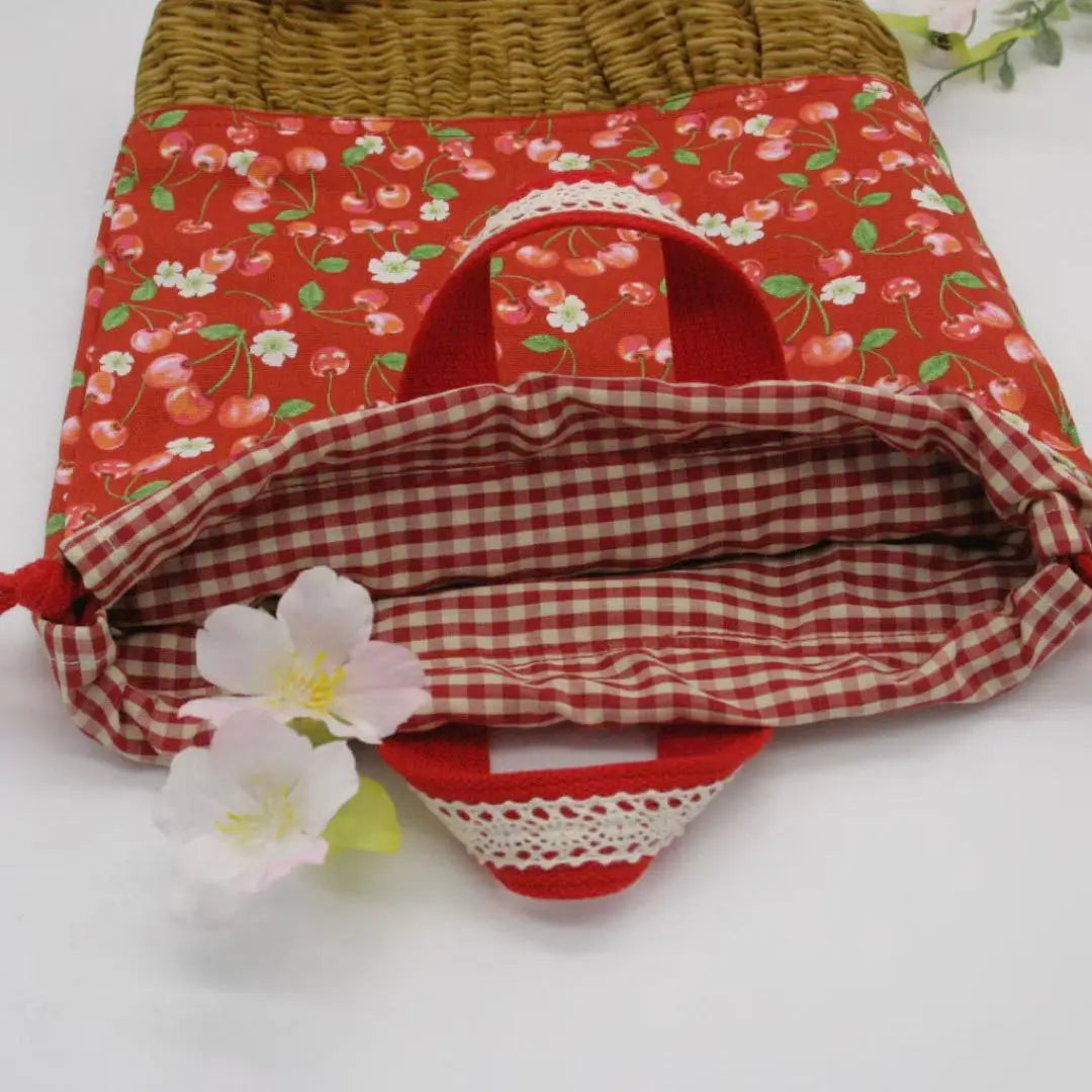 Handmade kindergarten and school entrance set 3 pieces Cherry cherry fruit red