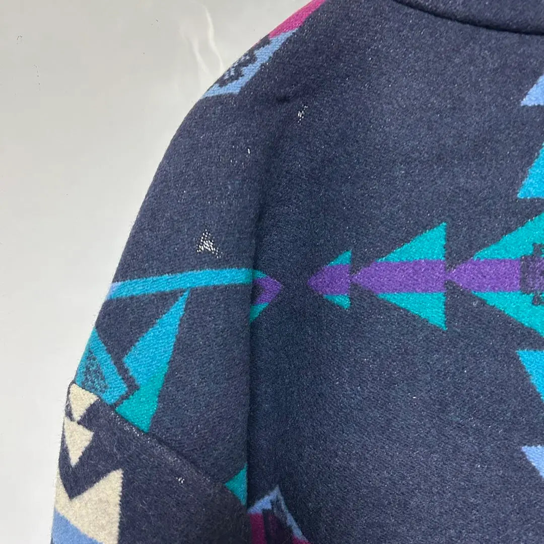 80s PENDLETON knockabouts Native pattern wool coat