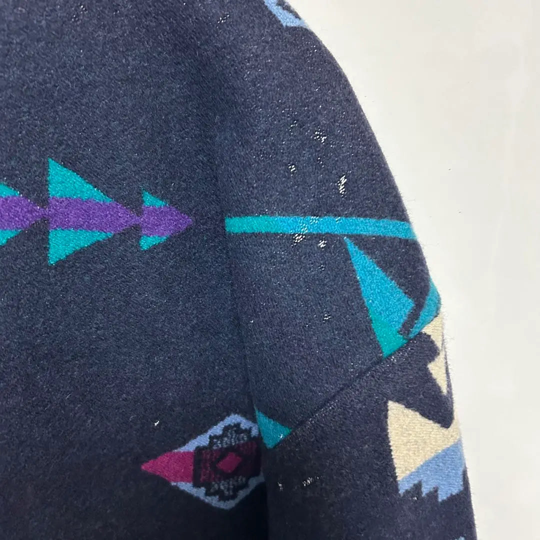 80s PENDLETON knockabouts Native pattern wool coat