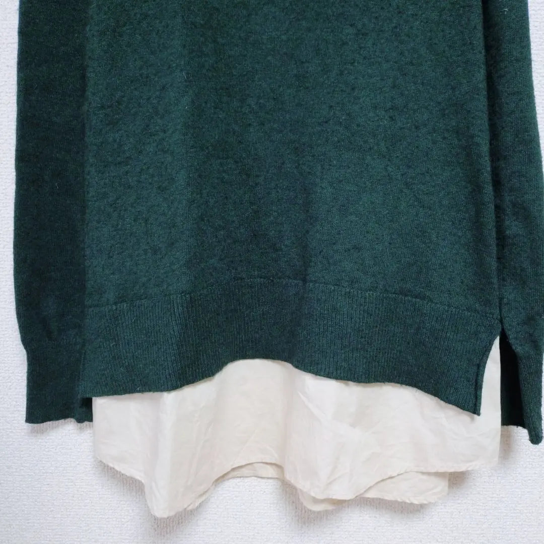 1048 [ONE SIZE] Beams Long Sleeve Knit Sweater Layered Style