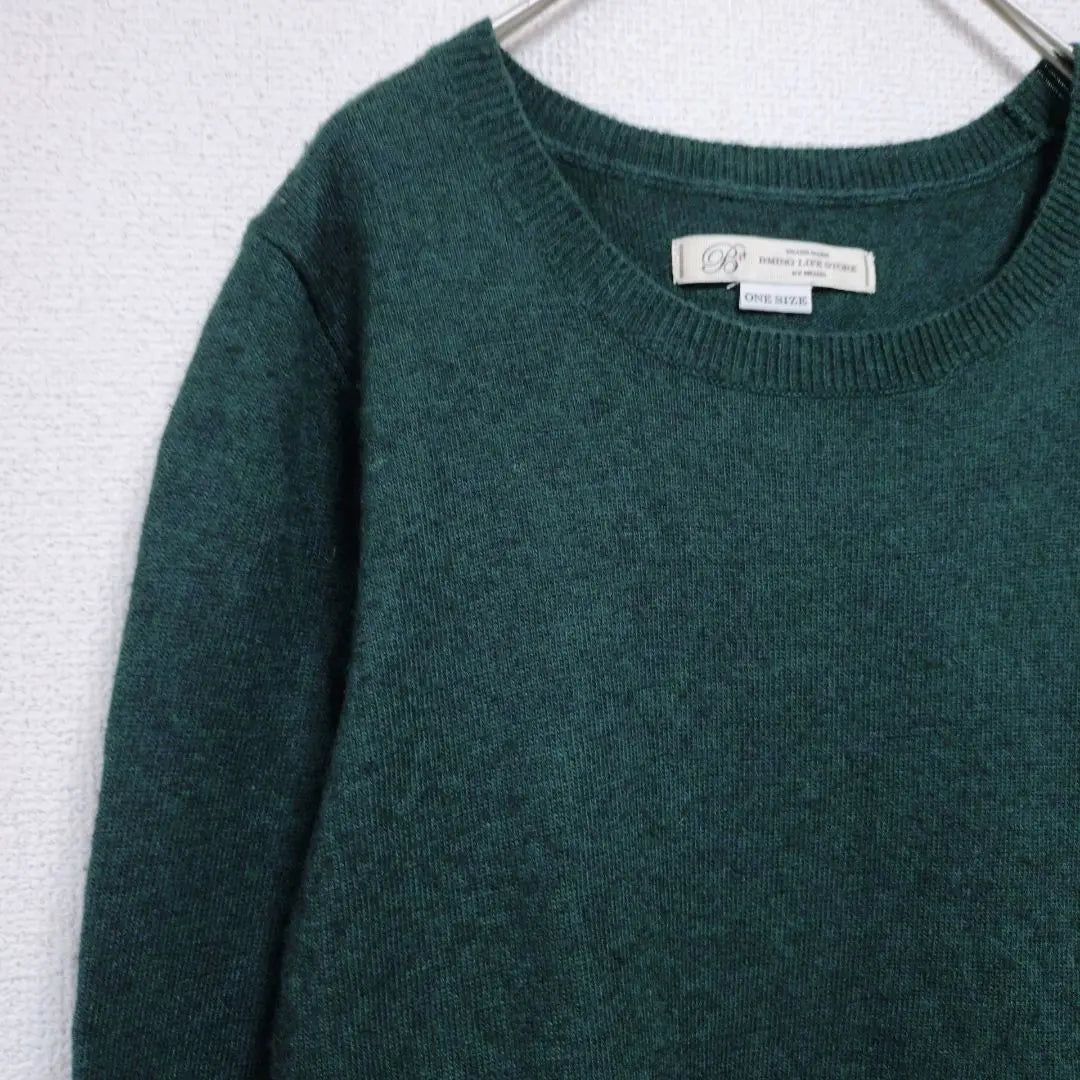 1048 [ONE SIZE] Beams Long Sleeve Knit Sweater Layered Style