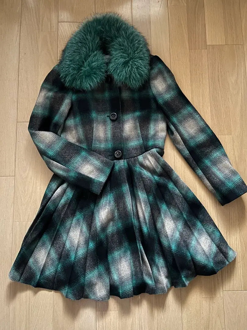 RED VALENTINO Red Valentino Green Check Coat