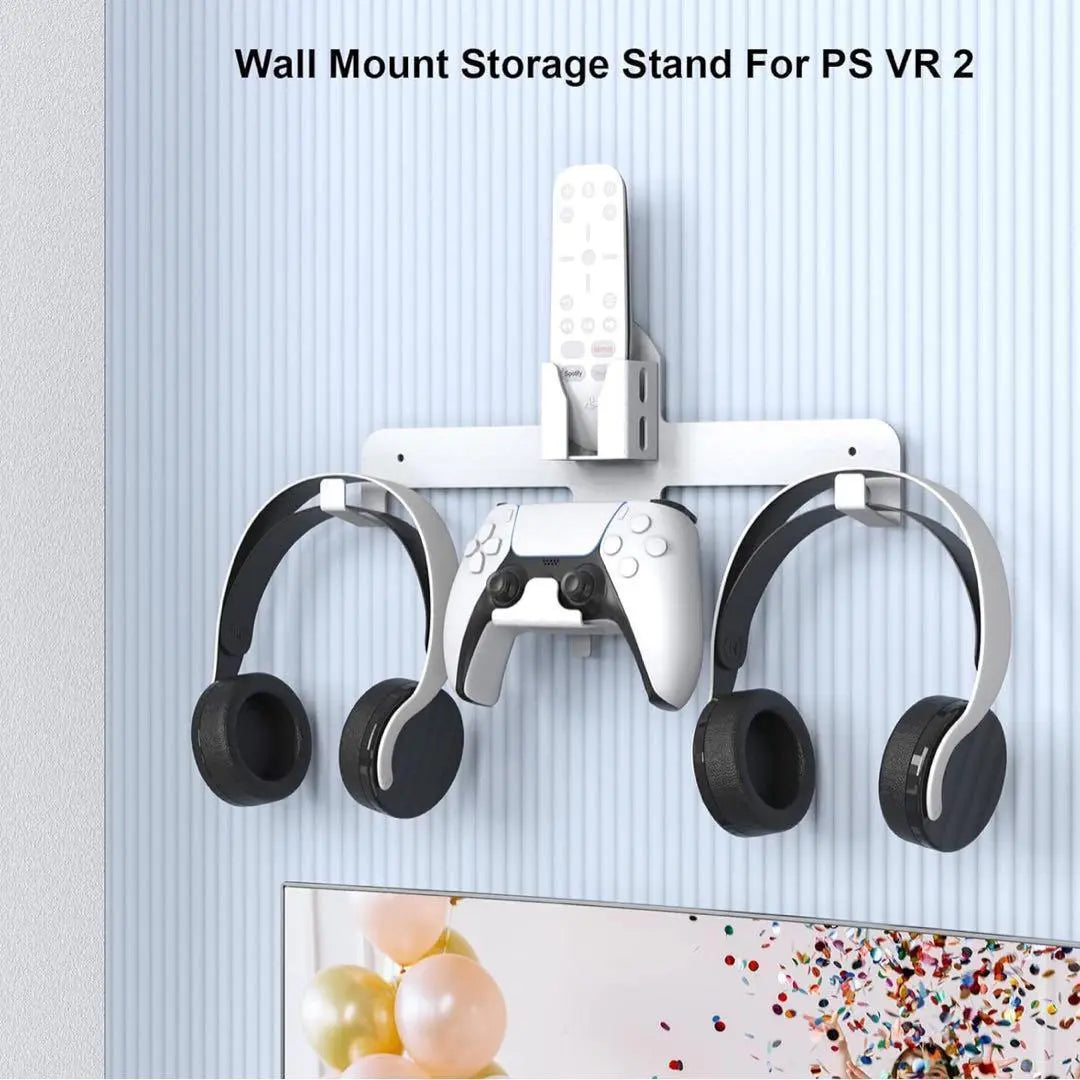 Storage stand for PS VR2, wall hanging bracket, controller, headphones, storage, new | PS VR2用収納スタンド 壁掛け金具 コントローラー ヘッドフォン 収納 新品