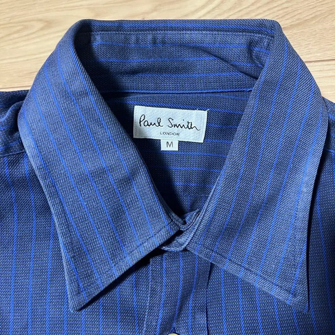 Paul Smith M size long sleeve shirt dark blue striped