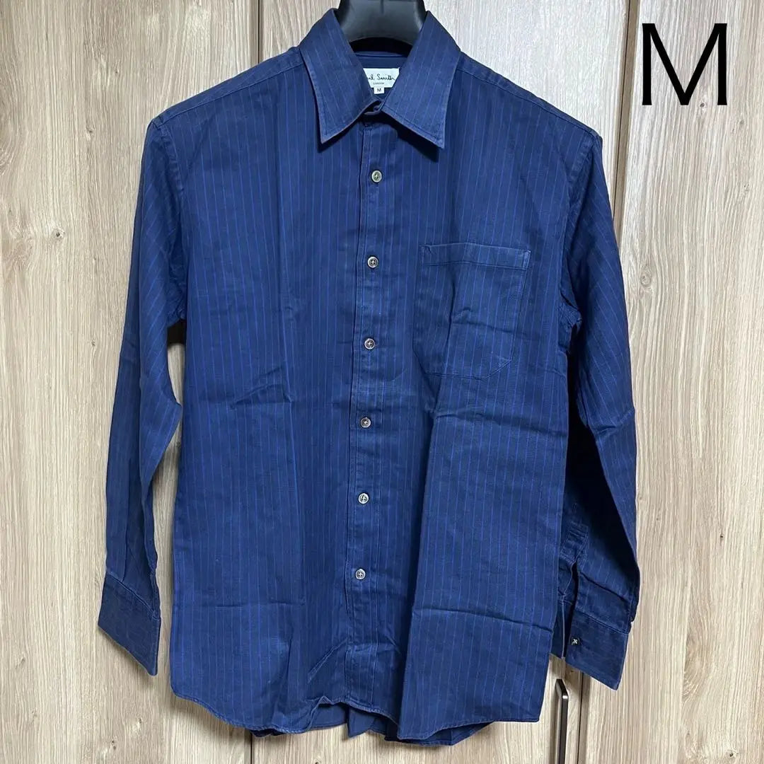 Paul Smith M size long sleeve shirt dark blue striped