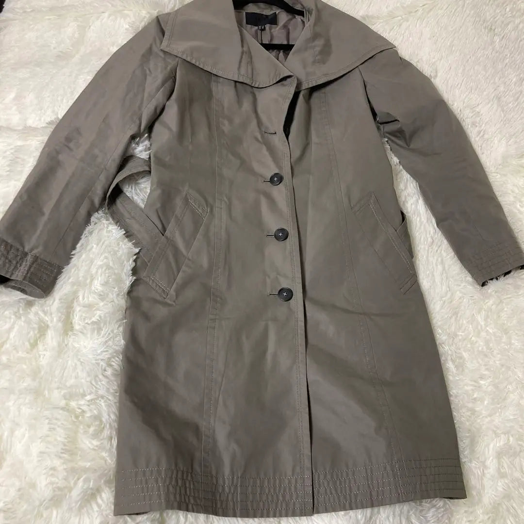 icB Women's Spring Trench Coat Gray M Size