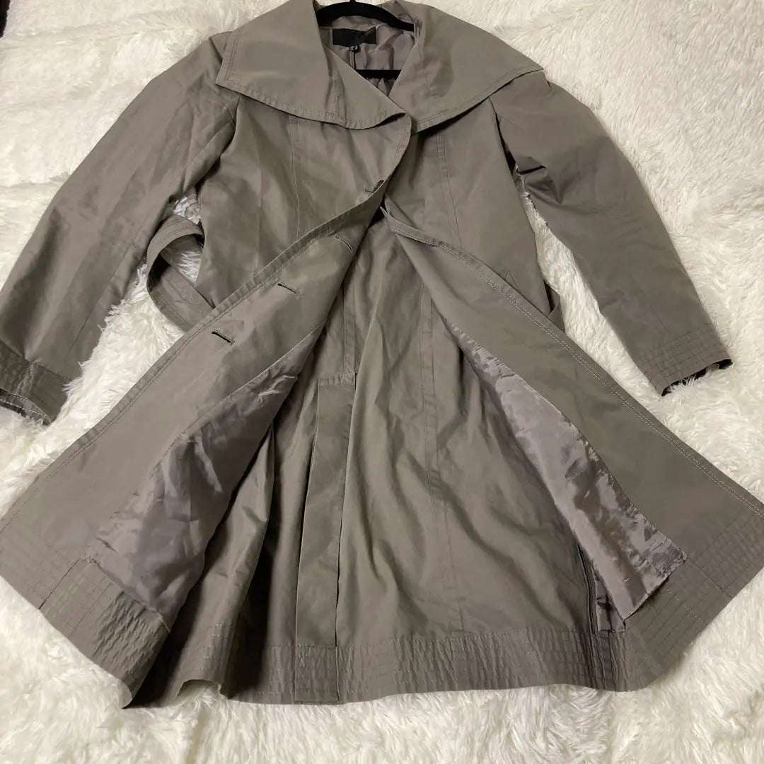 icB Women's Spring Trench Coat Gray M Size