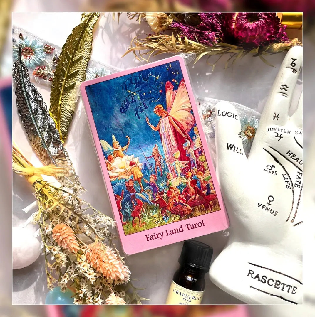 ✨Diseño popular✨El rosa es lindo♡Carta del tarot con diseño de hadas con un toque retro