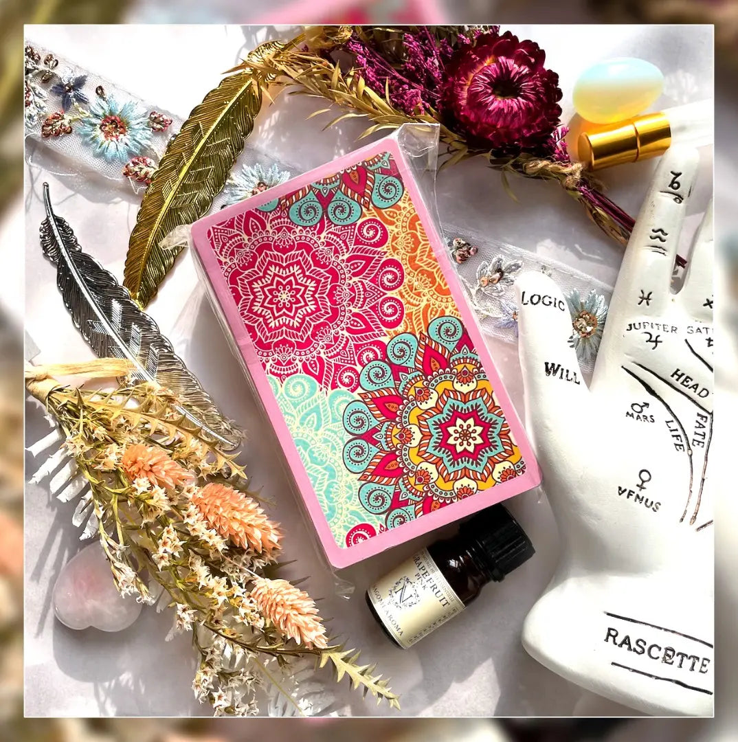 ✨Diseño popular✨El rosa es lindo♡Carta del tarot con diseño de hadas con un toque retro