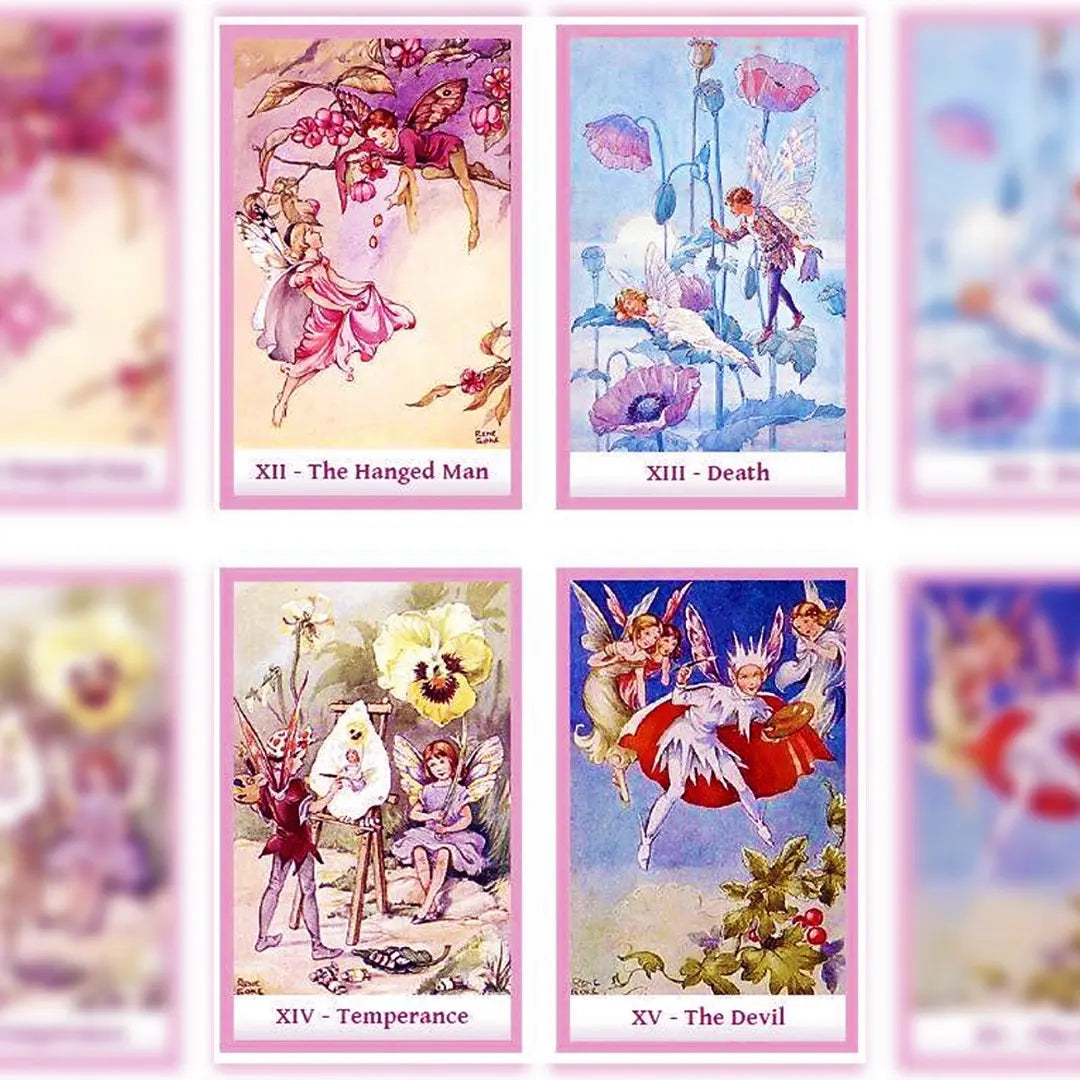 ✨Diseño popular✨El rosa es lindo♡Carta del tarot con diseño de hadas con un toque retro