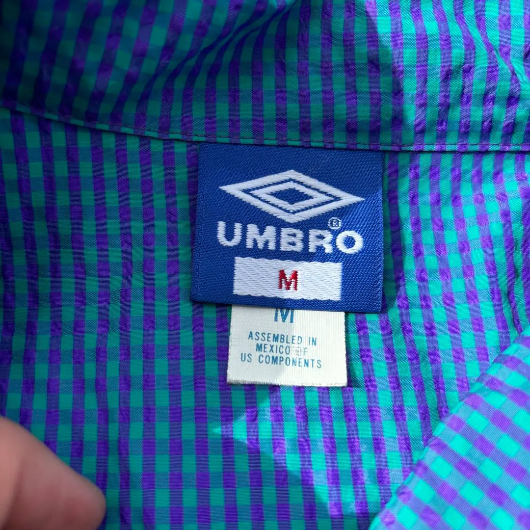 90s vintage UMBRO nylon jacket checked