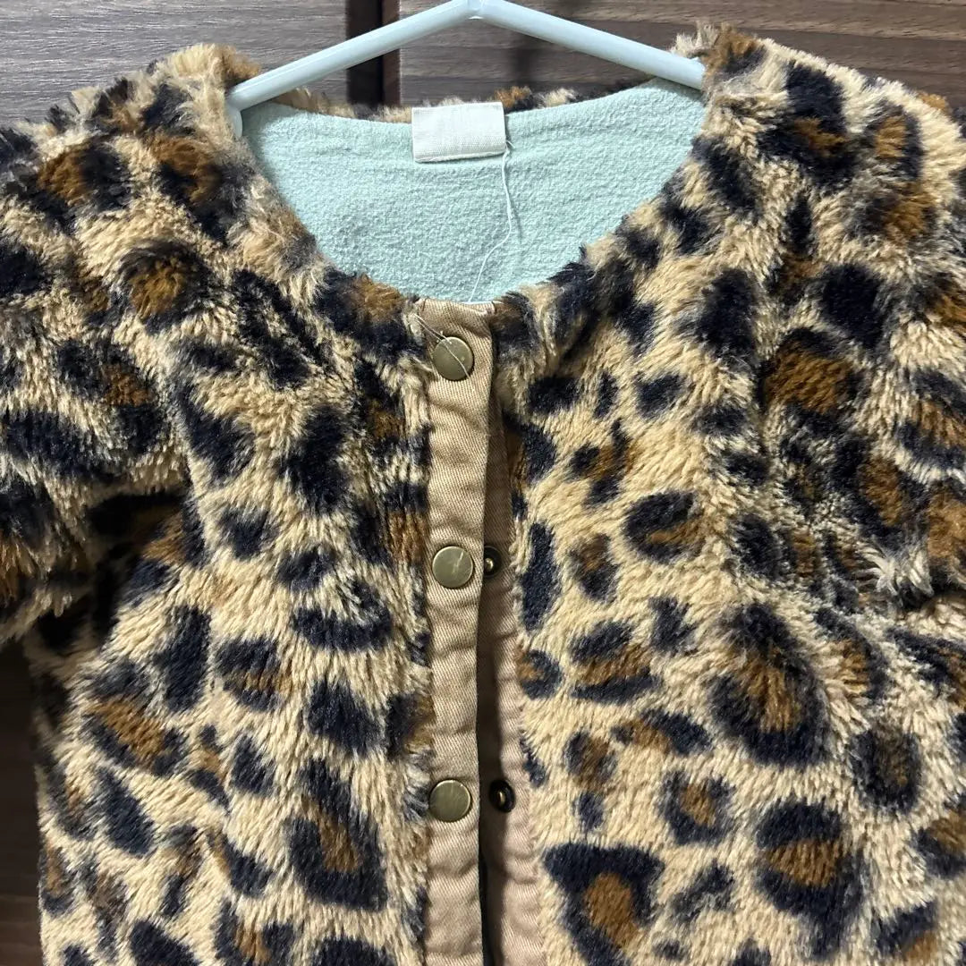 Ropa de abrigo para bebé, 80 cm, estampado de leopardo, niña y niño