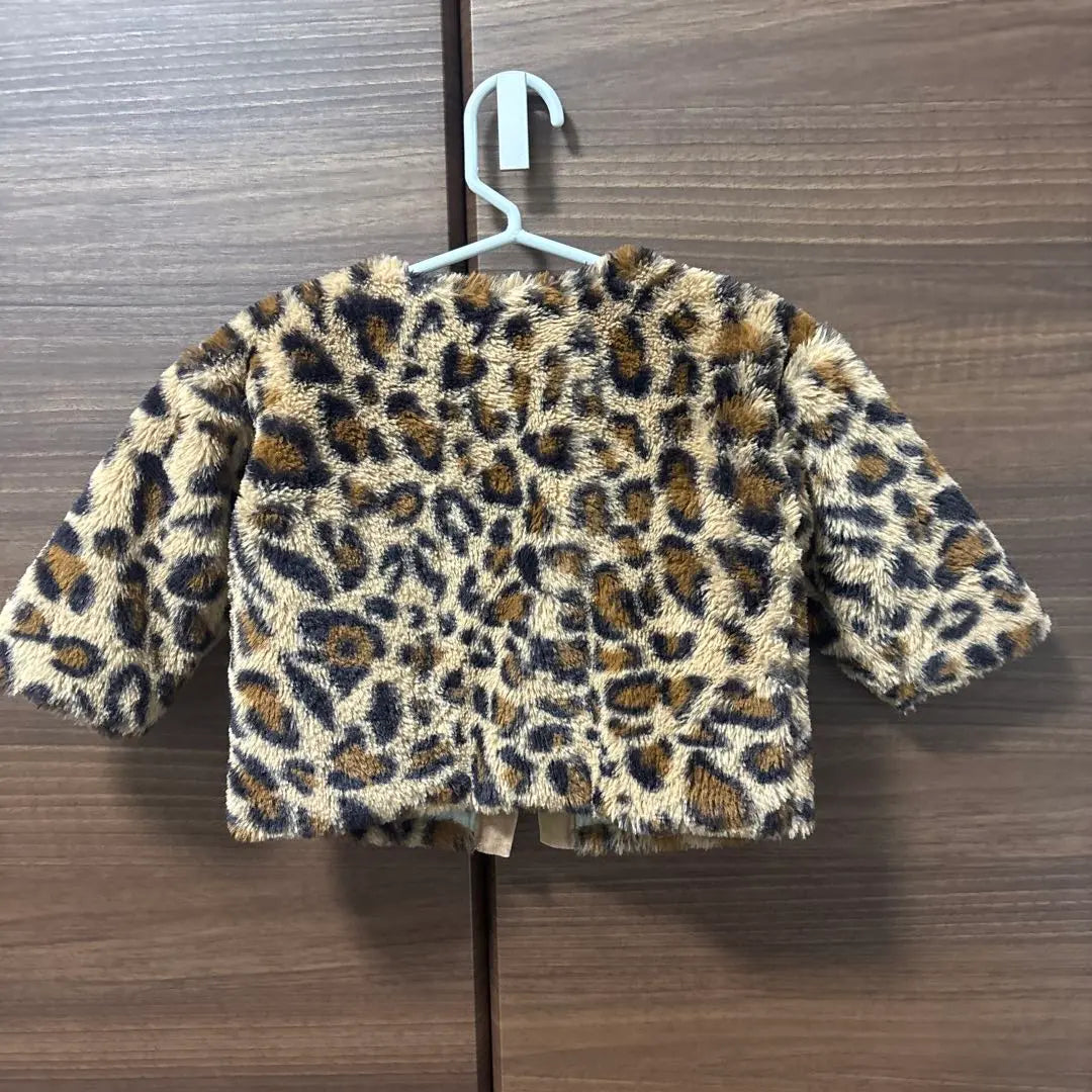 Ropa de abrigo para bebé, 80 cm, estampado de leopardo, niña y niño