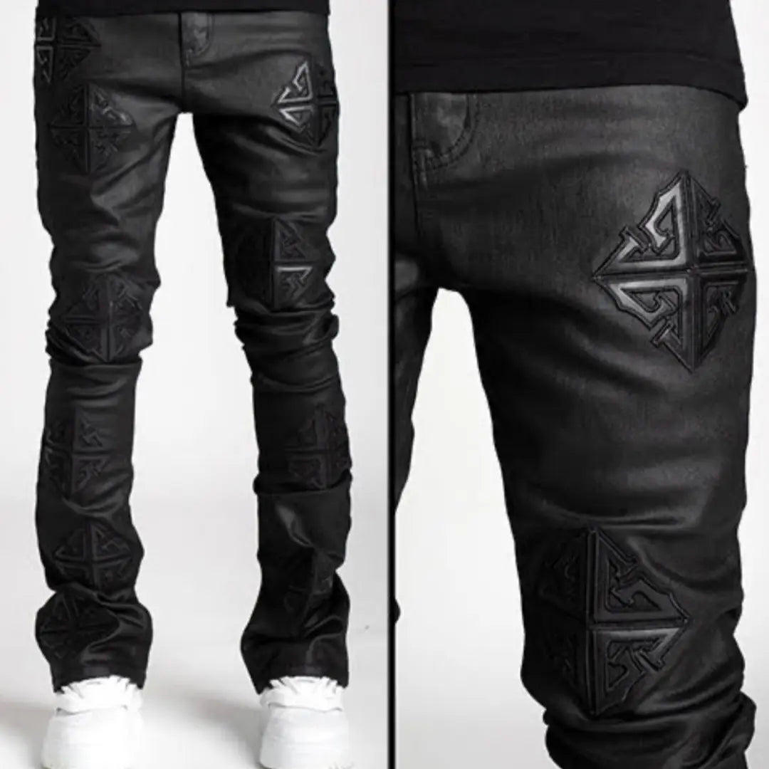 GUAPI OBSIDIAN BLACK ICON STACKED DENIM