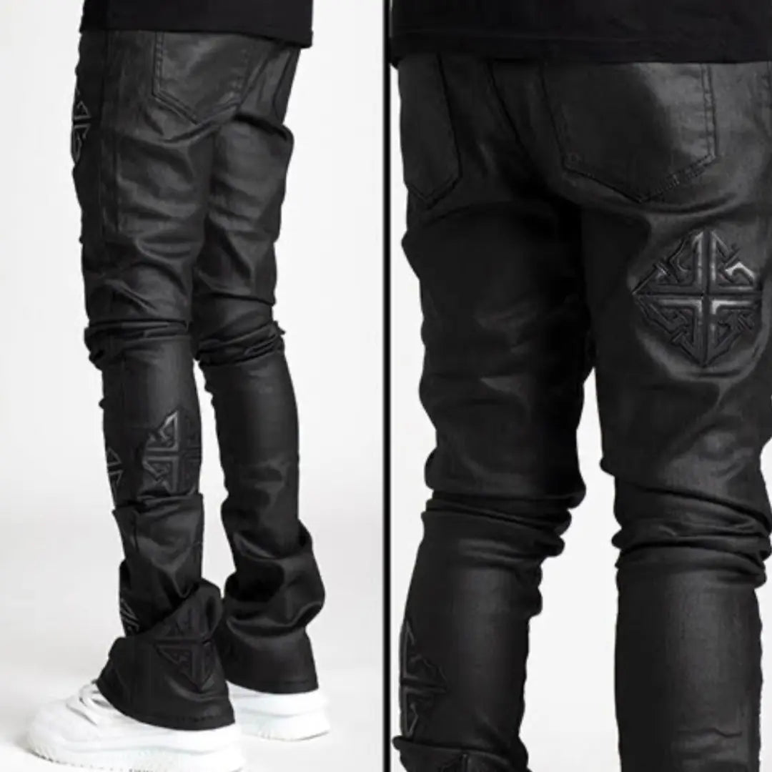 GUAPI OBSIDIAN BLACK ICON STACKED DENIM