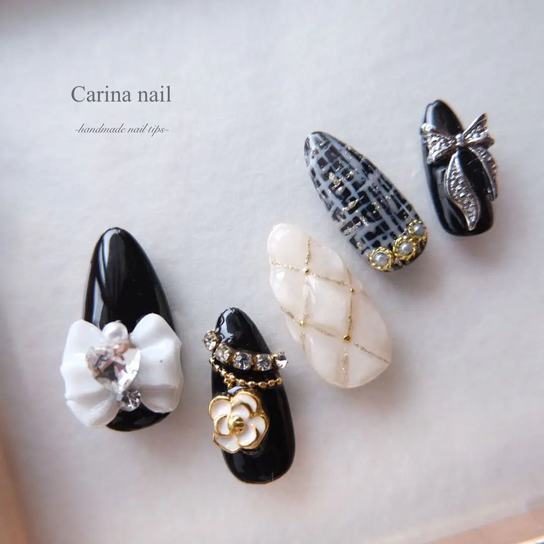 [Order acceptance] Gel nail tip, mass-produced, Wanhong, Korea, white ribbon