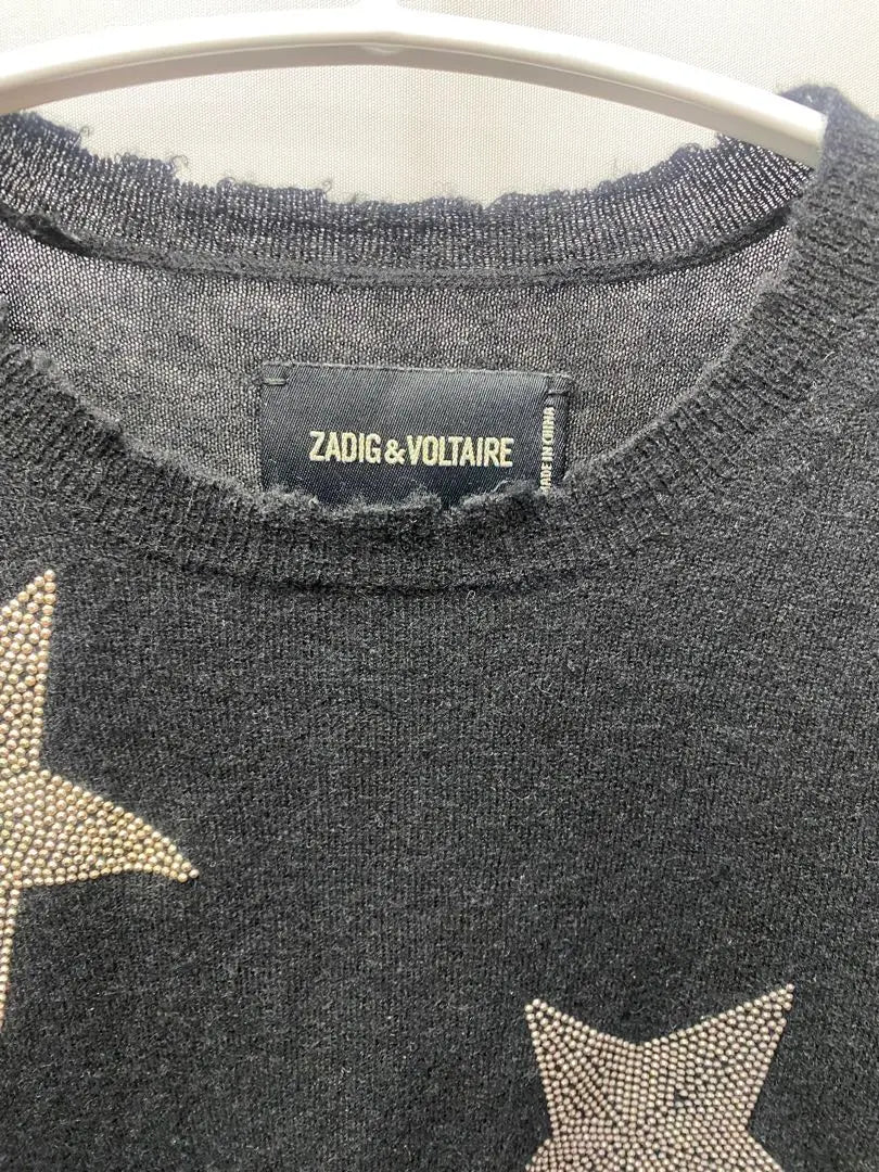 Zadig & Voltaire Cashmere Sweater Rhinestone Skull Black XS