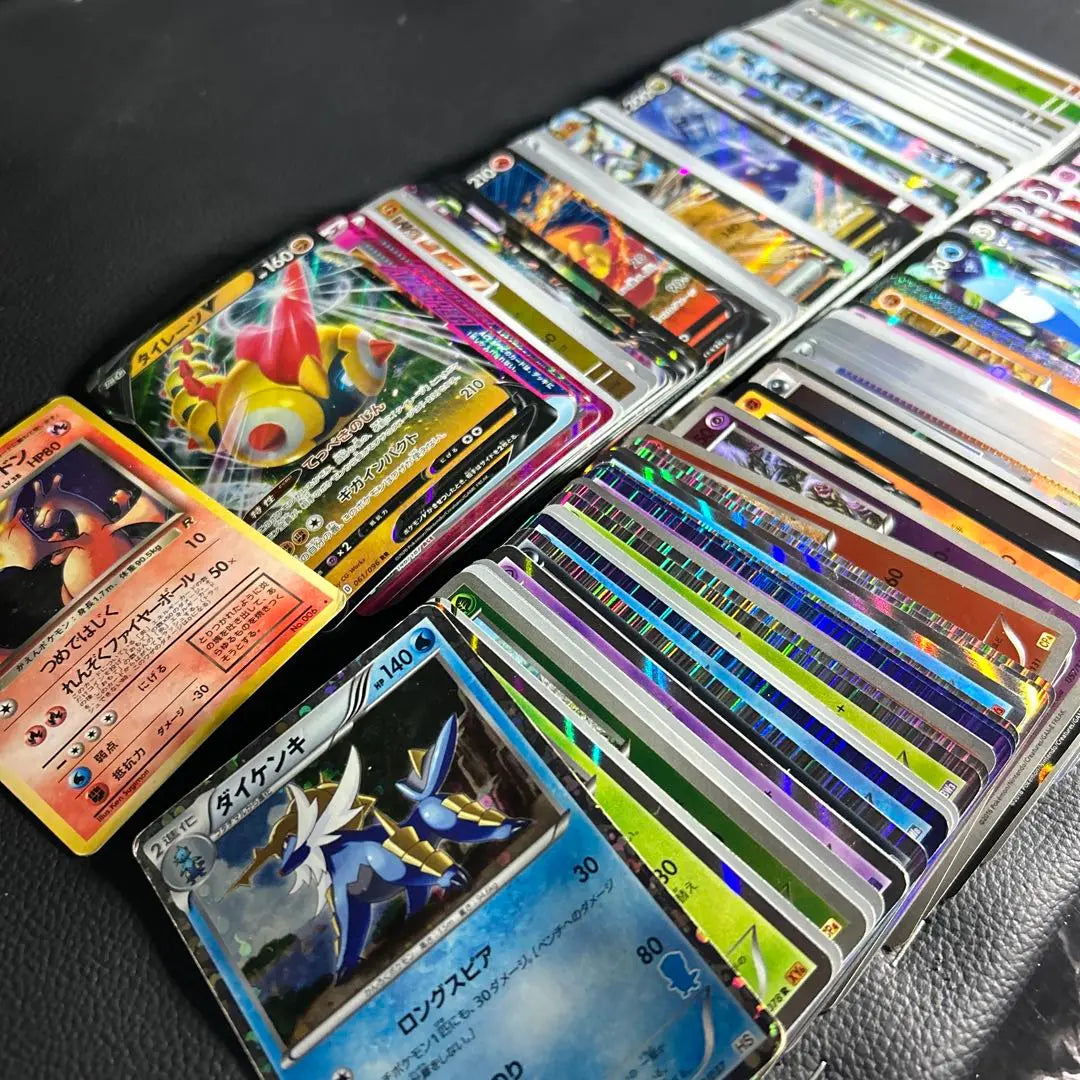 Cartas de Pokémon, 100, venta al por mayor, artículos retirados, solo artículos brillantes, Charizard malo