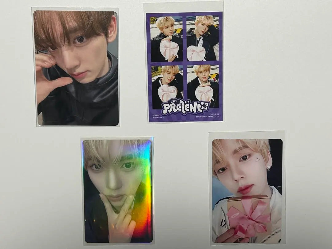 zerobaseone Han Yujin trading card & sticker set of 4