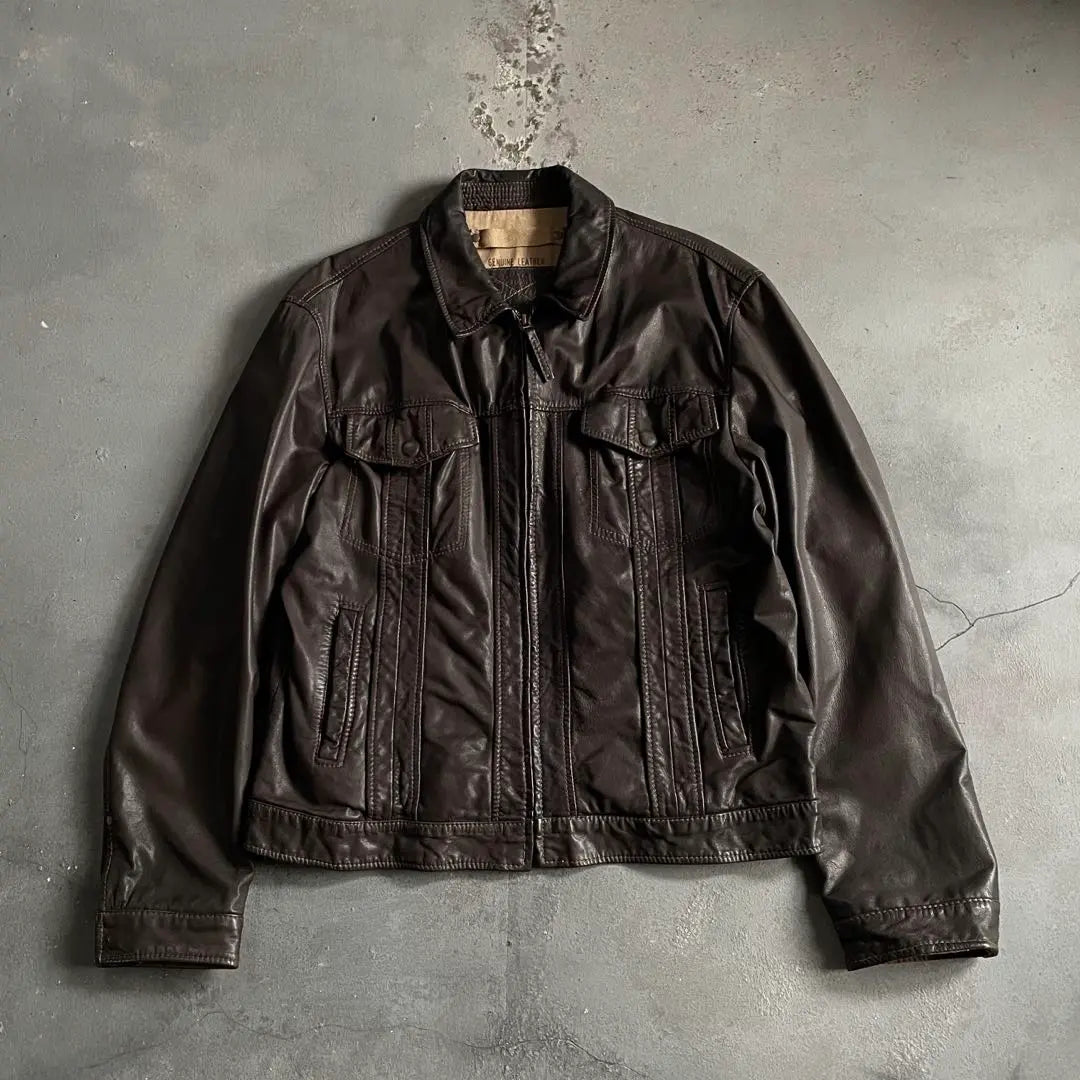 marks & spencer☆genuine leather☆trucker jacket