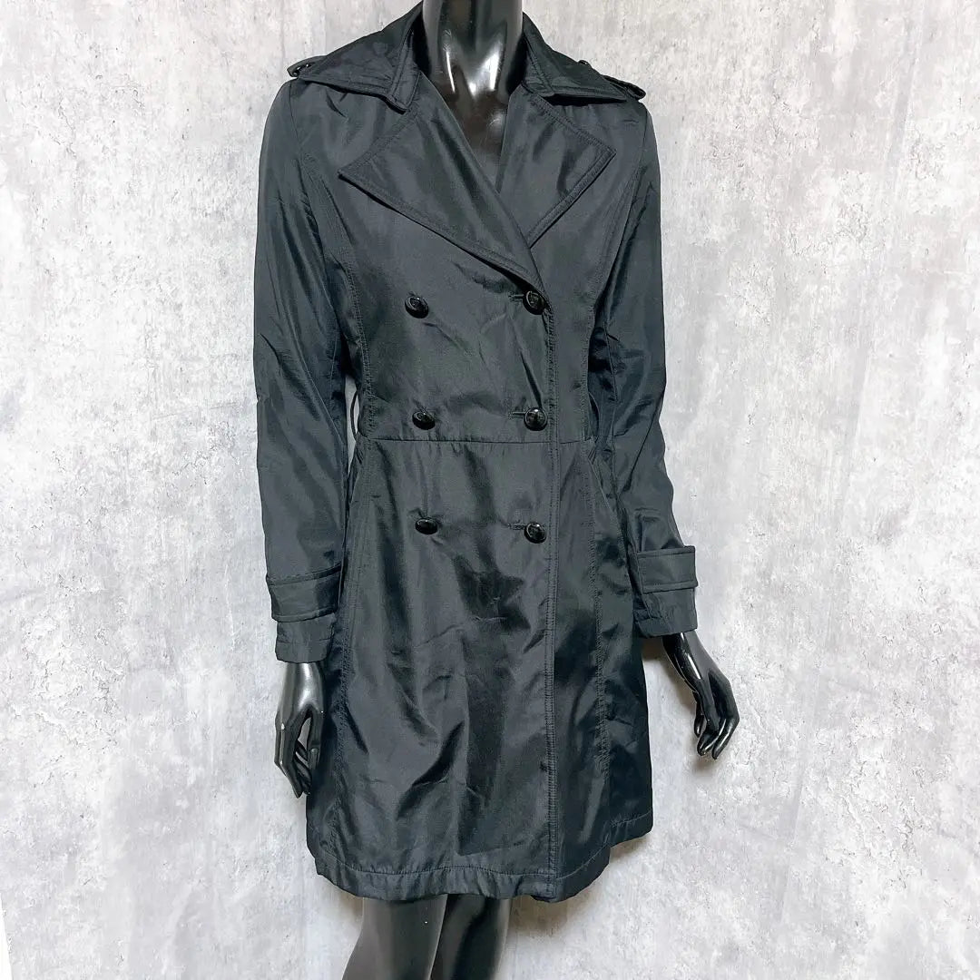 [INCEDE] Double Trench Coat, Business Simple, with Waist Belt