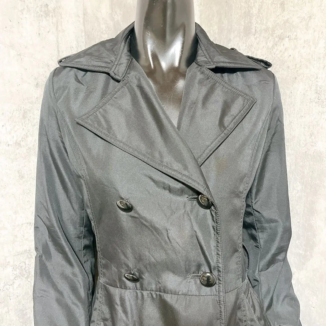 [INCEDE] Double Trench Coat, Business Simple, with Waist Belt