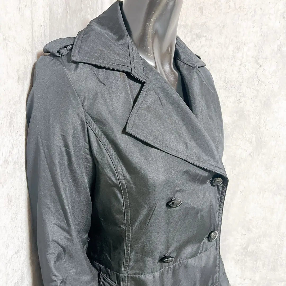 [INCEDE] Double Trench Coat, Business Simple, with Waist Belt