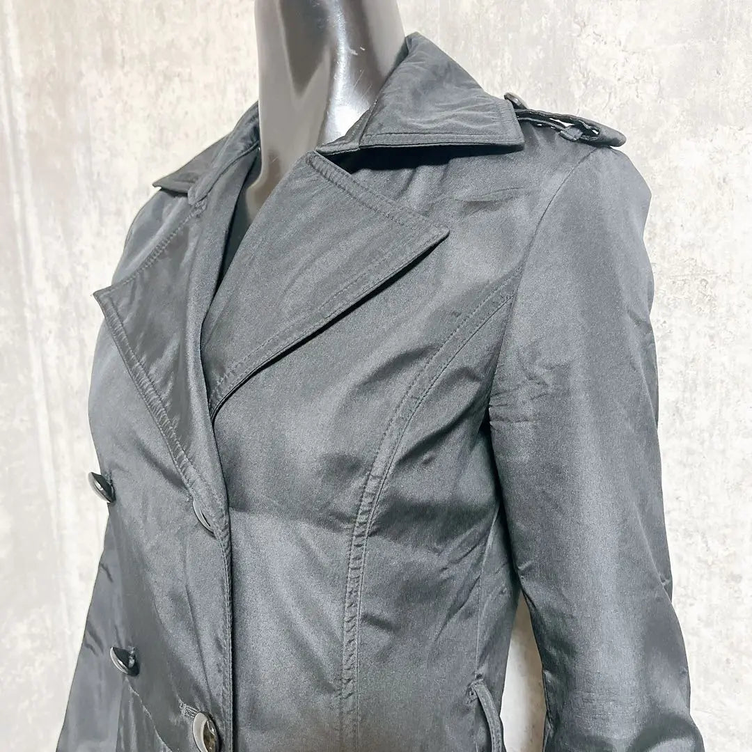 [INCEDE] Double Trench Coat, Business Simple, with Waist Belt