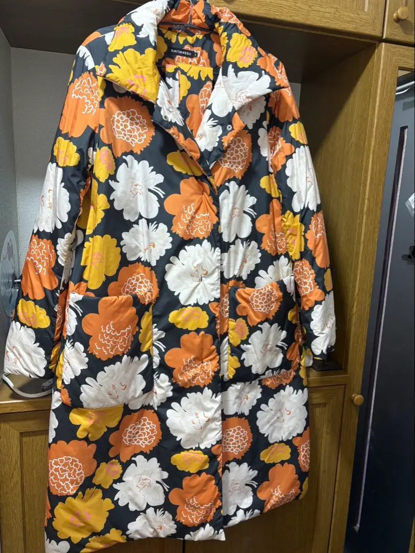 New with tag Marimekko Long Down Marigold Orange