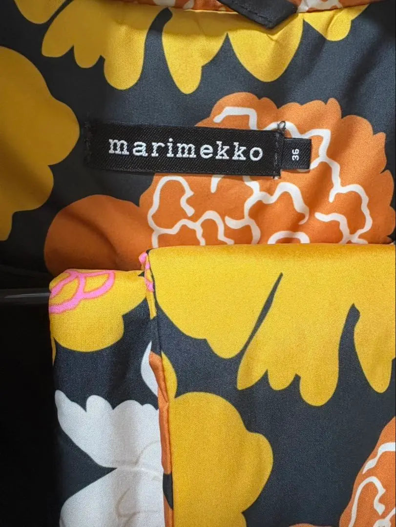 New with tag Marimekko Long Down Marigold Orange