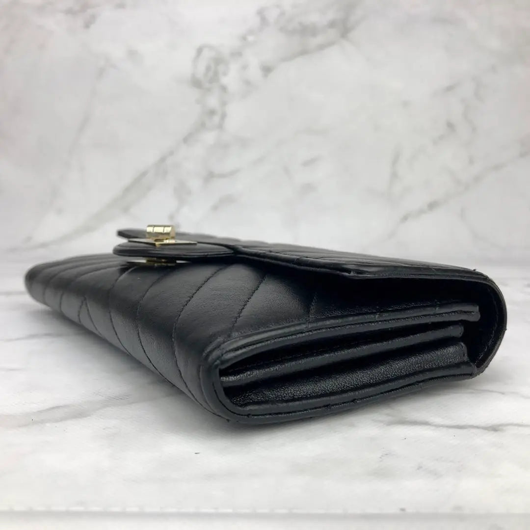 CHANEL V Chevron Flap Long Wallet