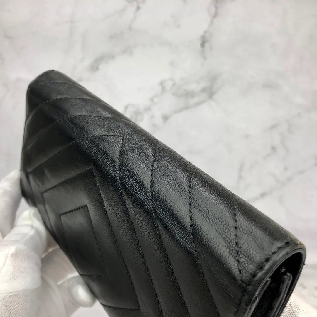 CHANEL V Chevron Flap Long Wallet