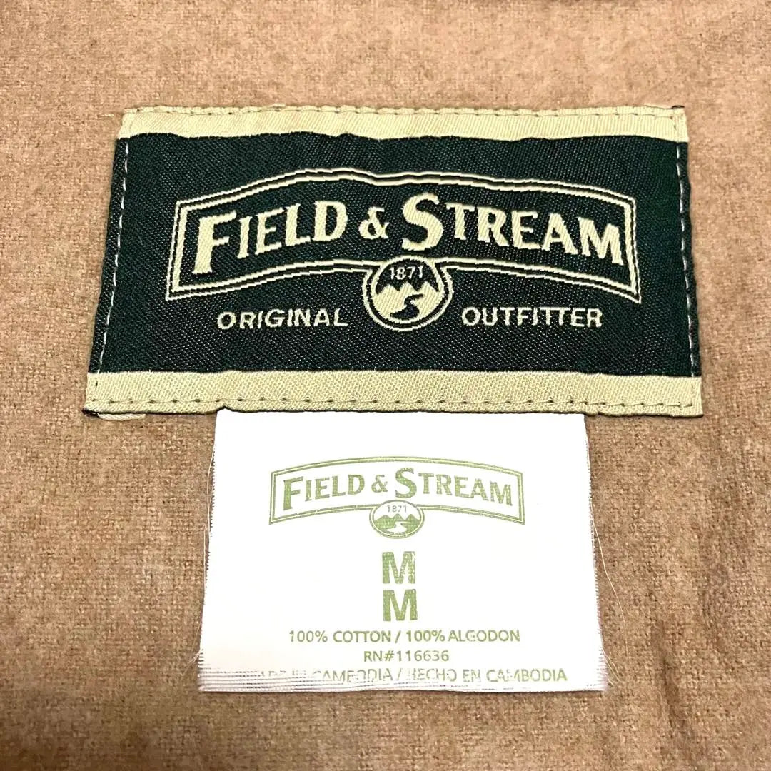 [Rare ❗️] 90s FIELD & STREEM Heavyener Shirt M size Beige | 【希少❗️】90s Field&Streem ヘビーネルシャツ Mサイズ ベージュ