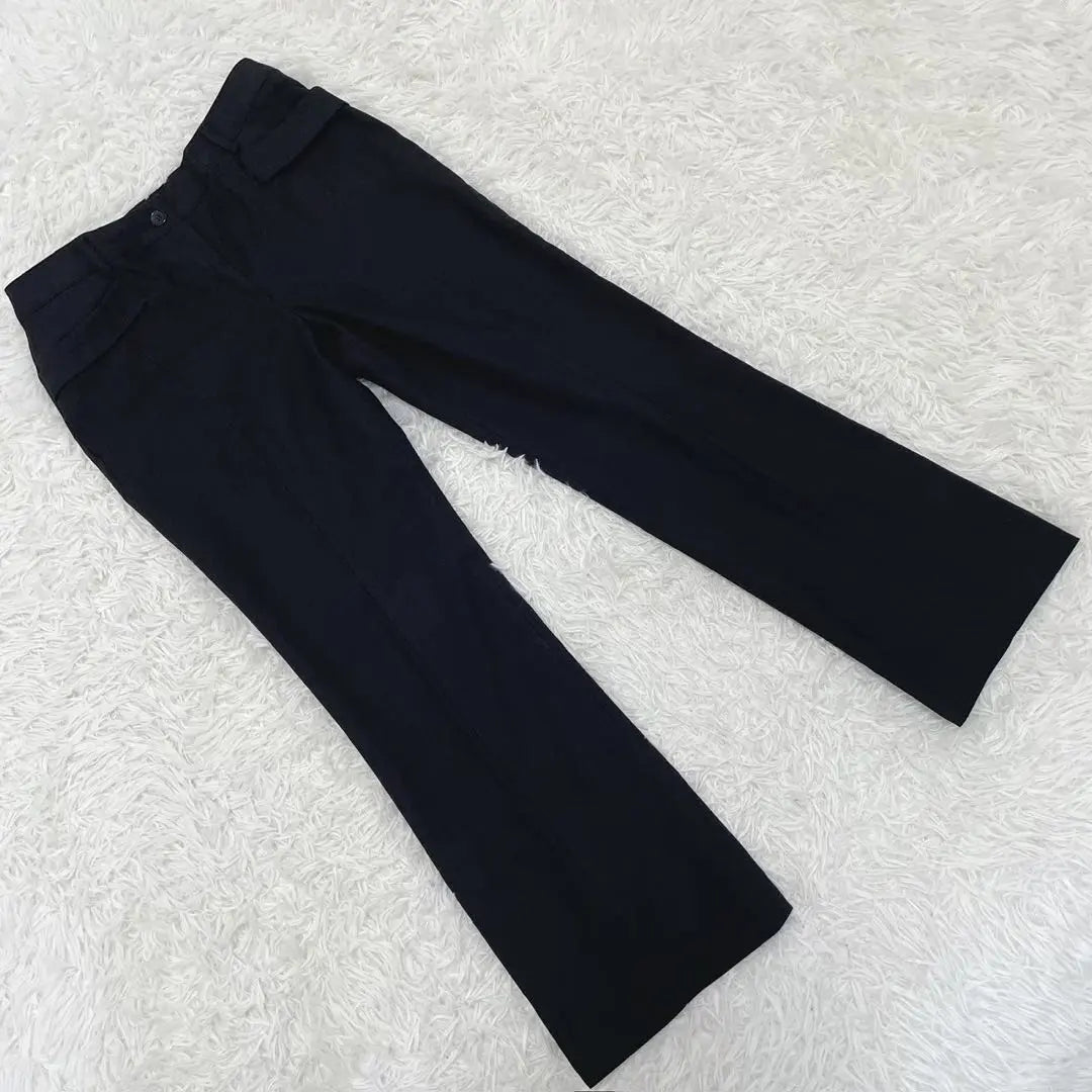 "Aer" (40) Pantalones acampanados Costura central Costuras Mar Máquina Hermosa Elegante Estándar | 『アエル』 (40) フレアパンツ センターシーム 無地 キレイめ 上品 定番