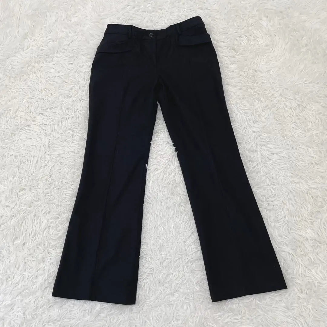 "Aer" (40) Pantalones acampanados Costura central Costuras Mar Máquina Hermosa Elegante Estándar | 『アエル』 (40) フレアパンツ センターシーム 無地 キレイめ 上品 定番