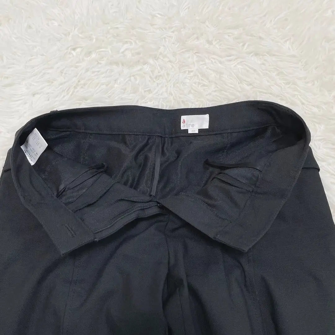 "Aer" (40) Pantalones acampanados Costura central Costuras Mar Máquina Hermosa Elegante Estándar | 『アエル』 (40) フレアパンツ センターシーム 無地 キレイめ 上品 定番