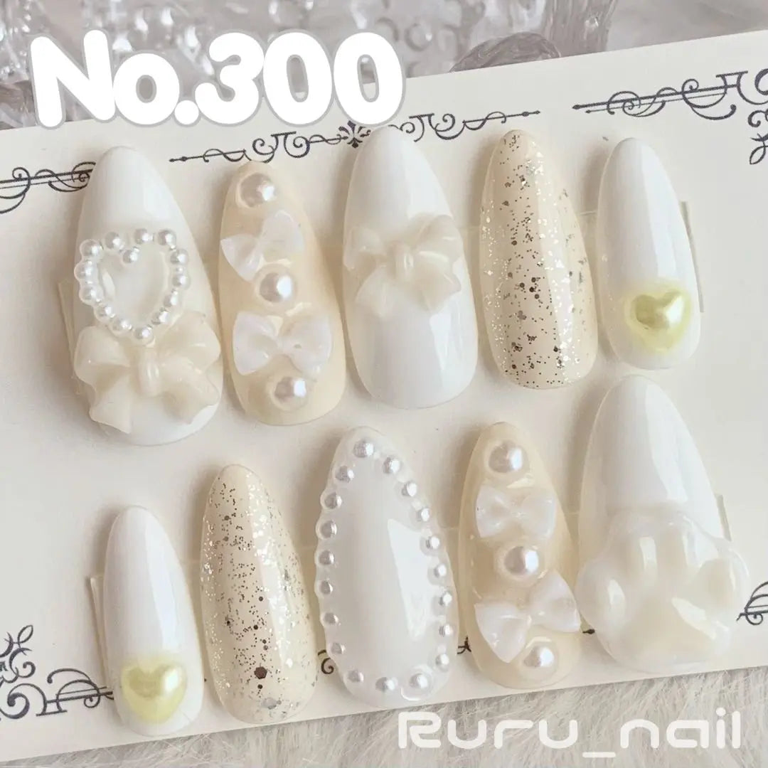 Nail Tip ❤︎ Milky Yellow White Mass Production Landmine Korean Won-Hong | ネイルチップ‪‪❤︎‬ミルキーイエロー ホワイト 量産型地雷韓国ワンホン